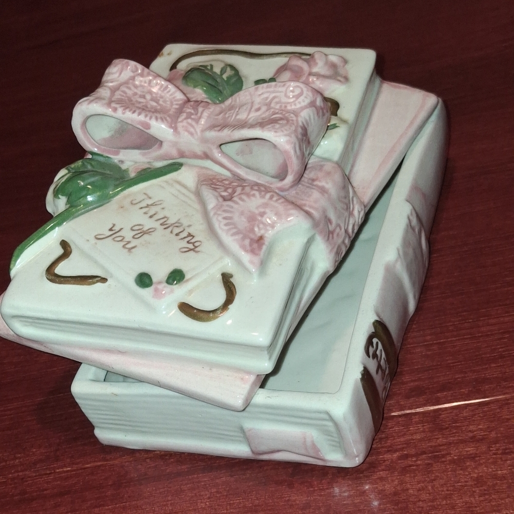 Vintage Poety Trinket Box